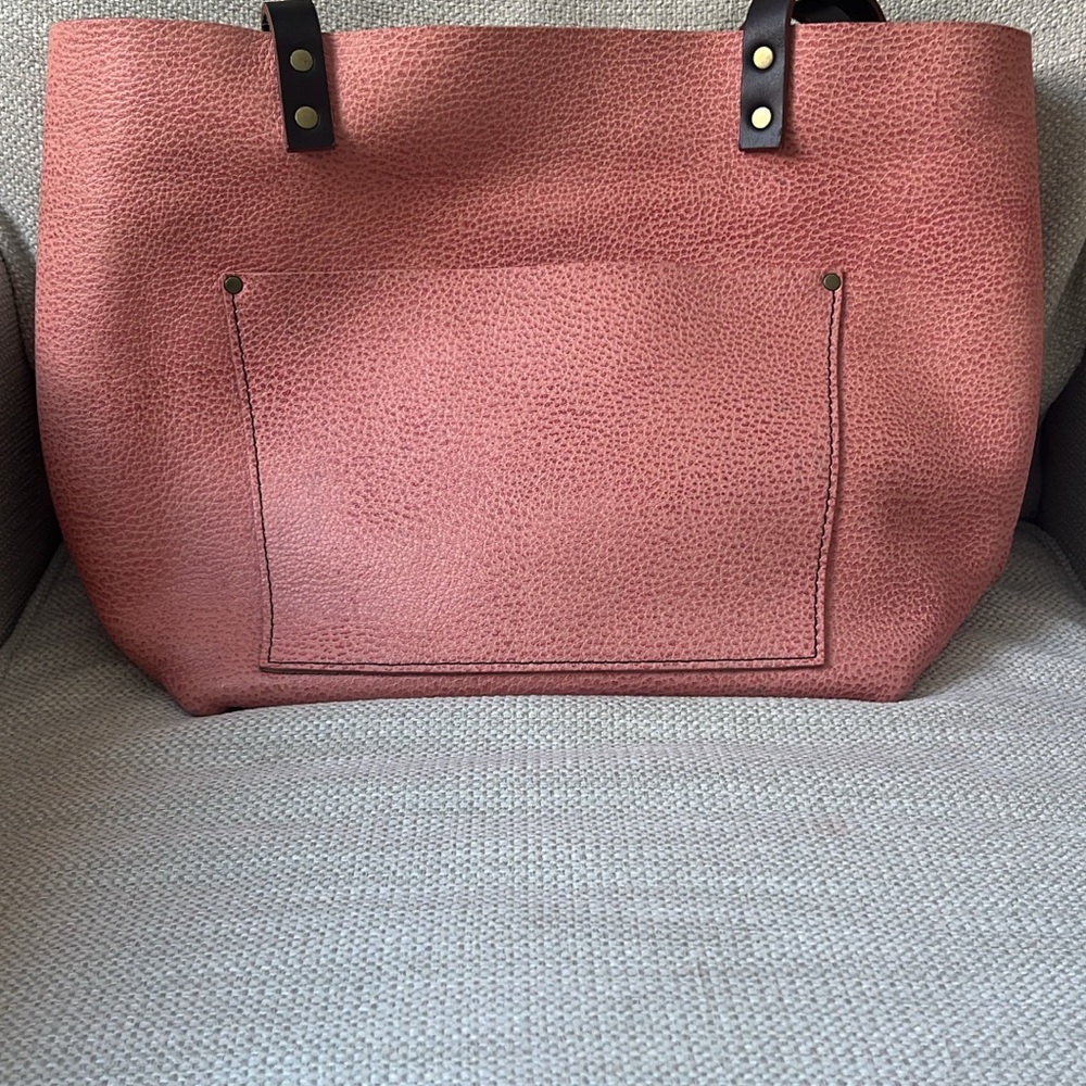 PLG Portland Leather Flamingo pink large classic Tote Bag